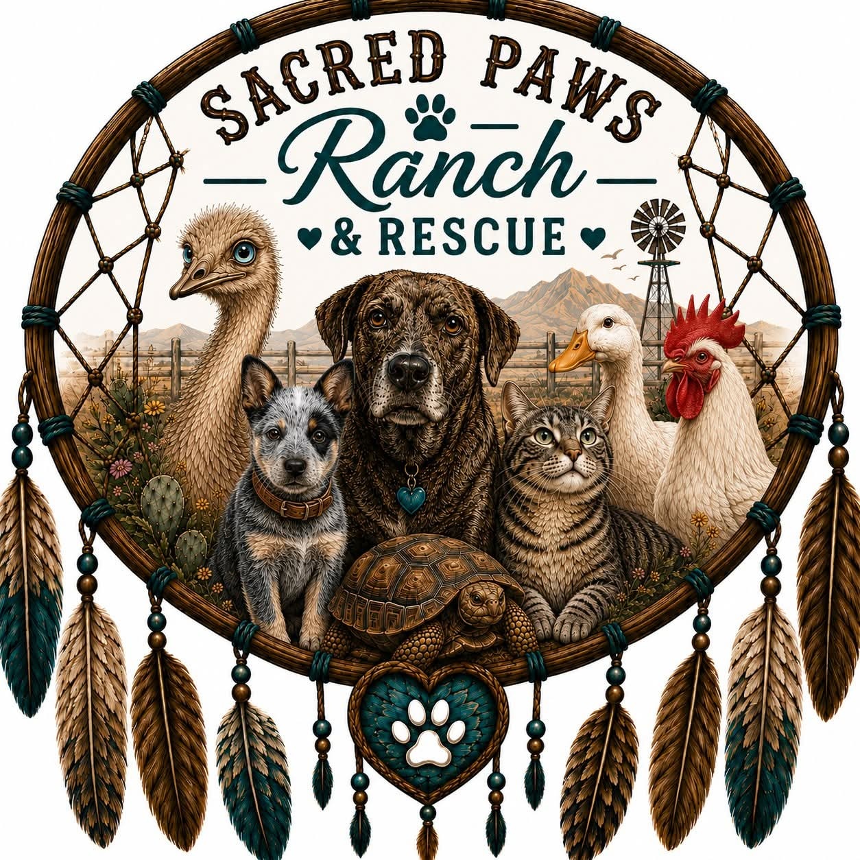 Sacred Paws Ranch & Rescue logo