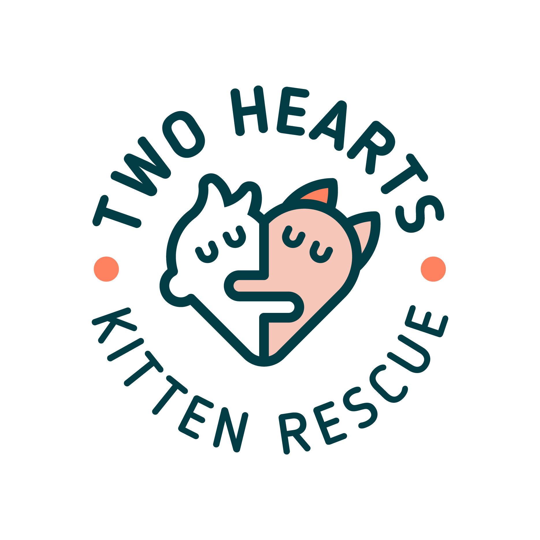 Two Hearts Animal Group dba Two Hearts Kitten Rescue logo