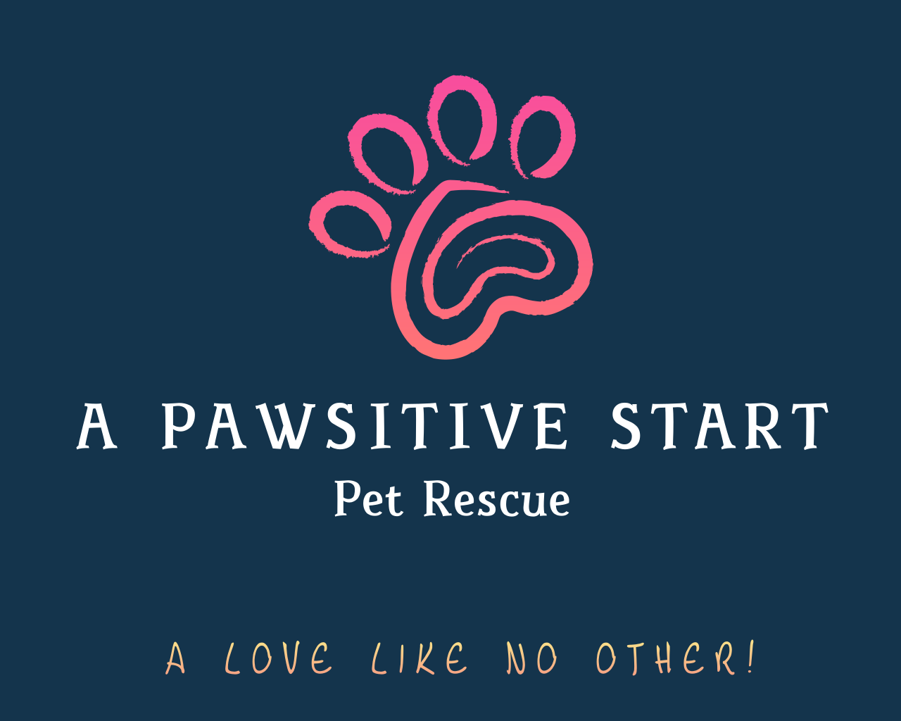 A Pawsitive Start Pet Rescue logo