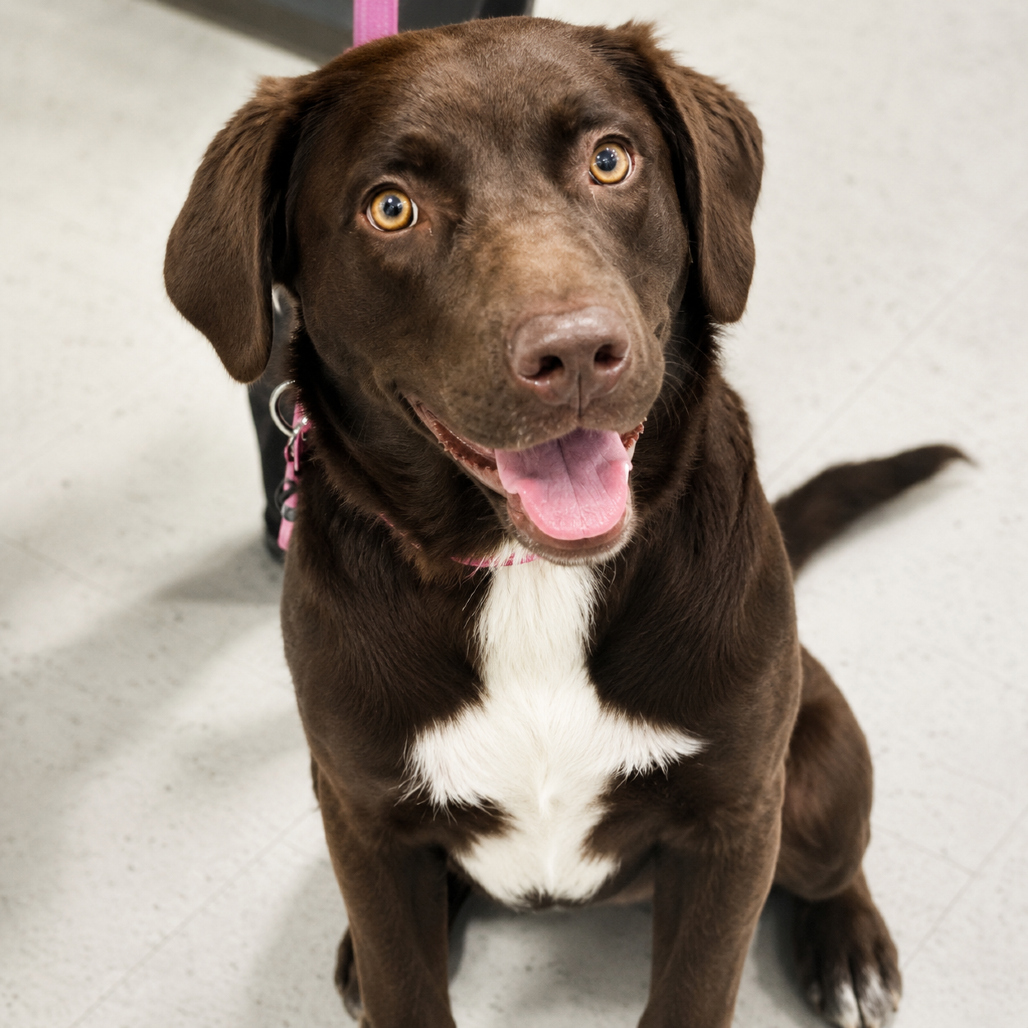 FREYA - Retriever, Chocolate Labrador / Spaniel available for adoption