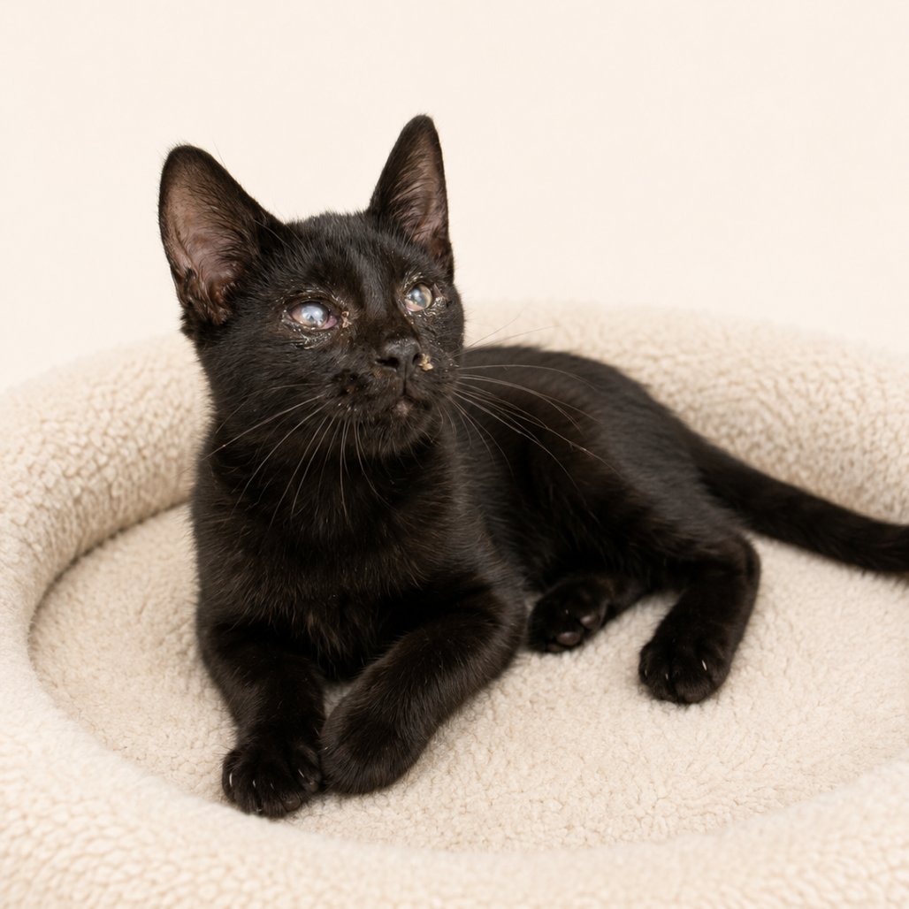 Midnight, a Domestic Shorthair
